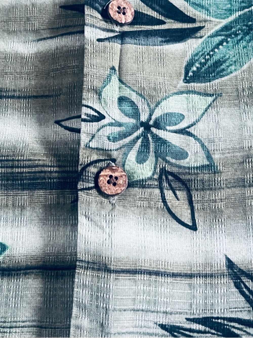 Tommy Bahama Blue-Green Silk Camp Shirt - Picture 4 of 7